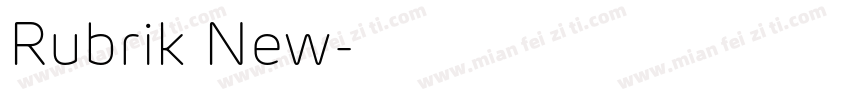 Rubrik New字体转换